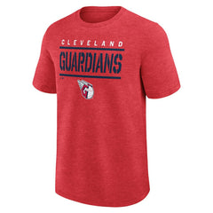 Cleveland Guardians Logo Athletic Top Notch T-Shirt Heather Red