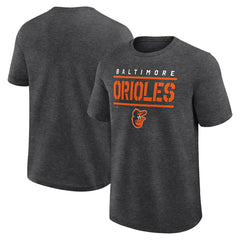 Baltimore Orioles Logo Athletic Top Notch T-Shirt Heather Charcoal