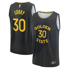 Stephen Curry Golden State Warriors Fast Break Replica Player Jersey sale - Statement Editi- Black