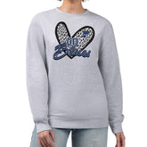 St. Louis Blues G-III 4Her by Carl Banks Women's Animal Print Heart Fleece Pullover Sweatshirt Heather Gray