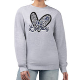 Tampa Bay Lightning G-III 4Her by Carl Banks Women's Animal Print Heart Fleece Pullover Sweatshirt Heather Gray