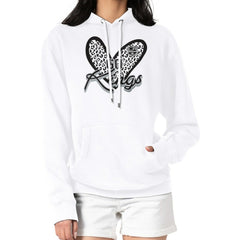 Los Angeles Kings G-III 4Her by Carl Banks Women's Animal Print Heart Fleece Pullover Hoodie White