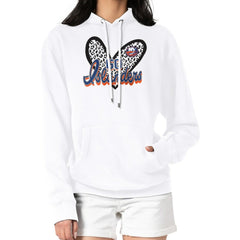 New York Islanders G-III 4Her by Carl Banks Women's Animal Print Heart Fleece Pullover Hoodie White