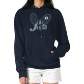 Winnipeg Jets G-III 4Her by Carl Banks Women's Animal Print Heart Fleece Pullover Hoodie Navy