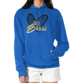 St. Louis Blues G-III 4Her by Carl Banks Women's Animal Print Heart Fleece Pullover Hoodie Blue