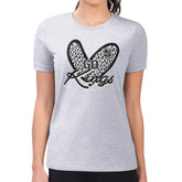 Los Angeles Kings G-III 4Her by Carl Banks Women's Super-Slim Fit Lightweight Animal Print Heart T-Shirt Heather Gray