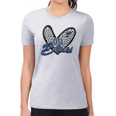 St. Louis Blues G-III 4Her by Carl Banks Women's Super-Slim Fit Lightweight Animal Print Heart T-Shirt Heather Gray