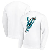 San Jose Sharks Starter Color Scratch Pullover Sweatshirt White
