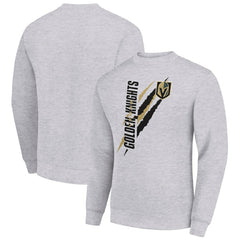 Vegas Golden Knights Starter Color Scratch Pullover Sweatshirt Heather Gray