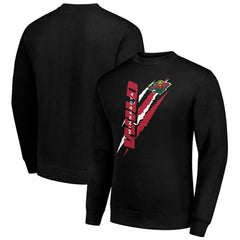 Minnesota Wild Starter Color Scratch Pullover Sweatshirt Black