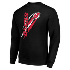 New Jersey Devils Starter Color Scratch Pullover Sweatshirt Black