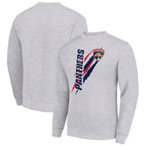 Florida Panthers Starter Color Scratch Pullover Sweatshirt Heather Gray