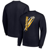 Nashville Predators Starter Color Scratch Pullover Sweatshirt Navy