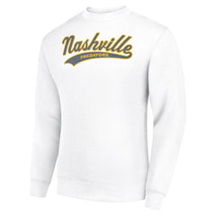 Nashville Predators Starter Tailsweep City Pullover Sweatshirt White