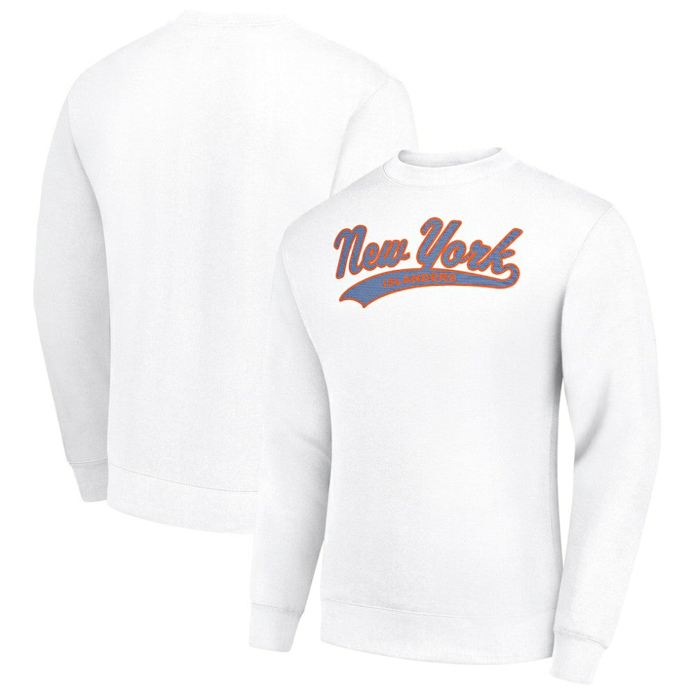 New York Islanders Starter Tailsweep City Pullover Sweatshirt White