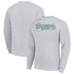 Minnesota Wild Starter Tailsweep City Pullover Sweatshirt Heather Gray