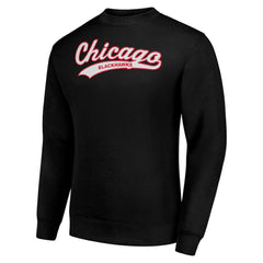 Chicago Blackhawks Starter Tailsweep City Pullover Sweatshirt Black