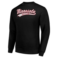 Minnesota Wild Starter Tailsweep City Pullover Sweatshirt Black