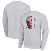 Carolina Hurricanes Starter Half Helmet Team Logo Pullover Sweatshirt Heather Gray