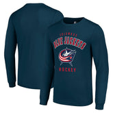 Columbus Blue Jackets Starter Logo Long Sleeve T-Shirt Navy