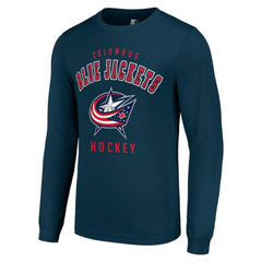 Columbus Blue Jackets Starter Logo Long Sleeve T-Shirt Navy