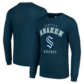 Seattle Kraken Starter Logo Long Sleeve T-Shirt Navy