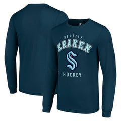 Seattle Kraken Starter Logo Long Sleeve T-Shirt Navy