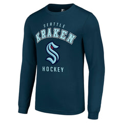 Seattle Kraken Starter Logo Long Sleeve T-Shirt Navy