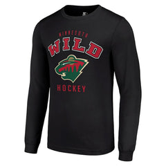 Minnesota Wild Starter Logo Long Sleeve T-Shirt Black