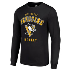 Pittsburgh Penguins Starter Logo Long Sleeve T-Shirt Black