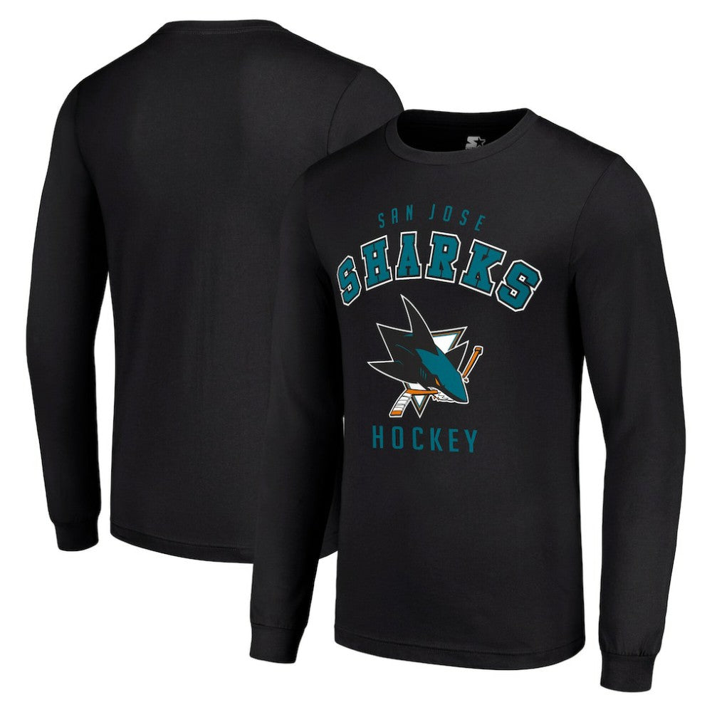 San Jose Sharks Starter Logo Long Sleeve T-Shirt Black
