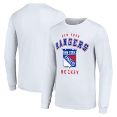 New York Rangers Starter Logo Long Sleeve T-Shirt White