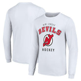 New Jersey Devils Starter Logo Long Sleeve T-Shirt White