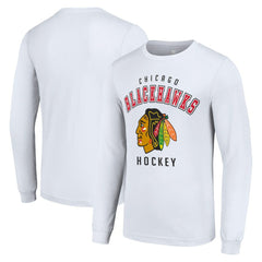 Chicago Blackhawks Starter Logo Long Sleeve T-Shirt White