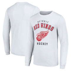 Detroit Red Wings Starter Logo Long Sleeve T-Shirt White