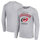 Carolina Hurricanes Starter Logo Long Sleeve T-Shirt Heather Gray