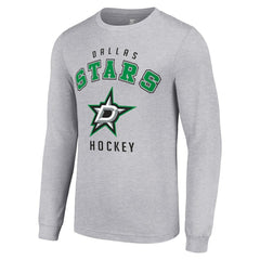 Dallas Stars Starter Logo Long Sleeve T-Shirt Heather Gray