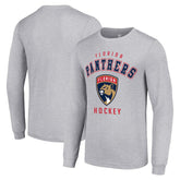 Florida Panthers Starter Logo Long Sleeve T-Shirt Heather Gray