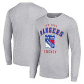 New York Rangers Starter Logo Long Sleeve T-Shirt Heather Gray