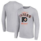 Philadelphia Flyers Starter Logo Long Sleeve T-Shirt Heather Gray