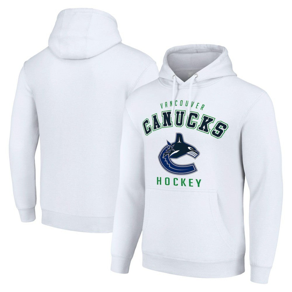 Vancouver Canucks Starter Logo Pullover Hoodie White