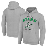 Dallas Stars Starter Logo Pullover Hoodie Heather Gray