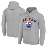 Edmonton Oilers Starter Logo Pullover Hoodie Heather Gray