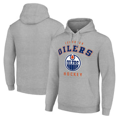 Edmonton Oilers Starter Logo Pullover Hoodie Heather Gray