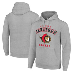 Ottawa Senators Starter Logo Pullover Hoodie Heather Gray