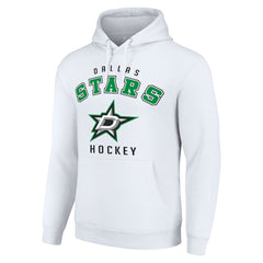 Dallas Stars Starter Logo Pullover Hoodie White