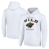 Minnesota Wild Starter Logo Pullover Hoodie White