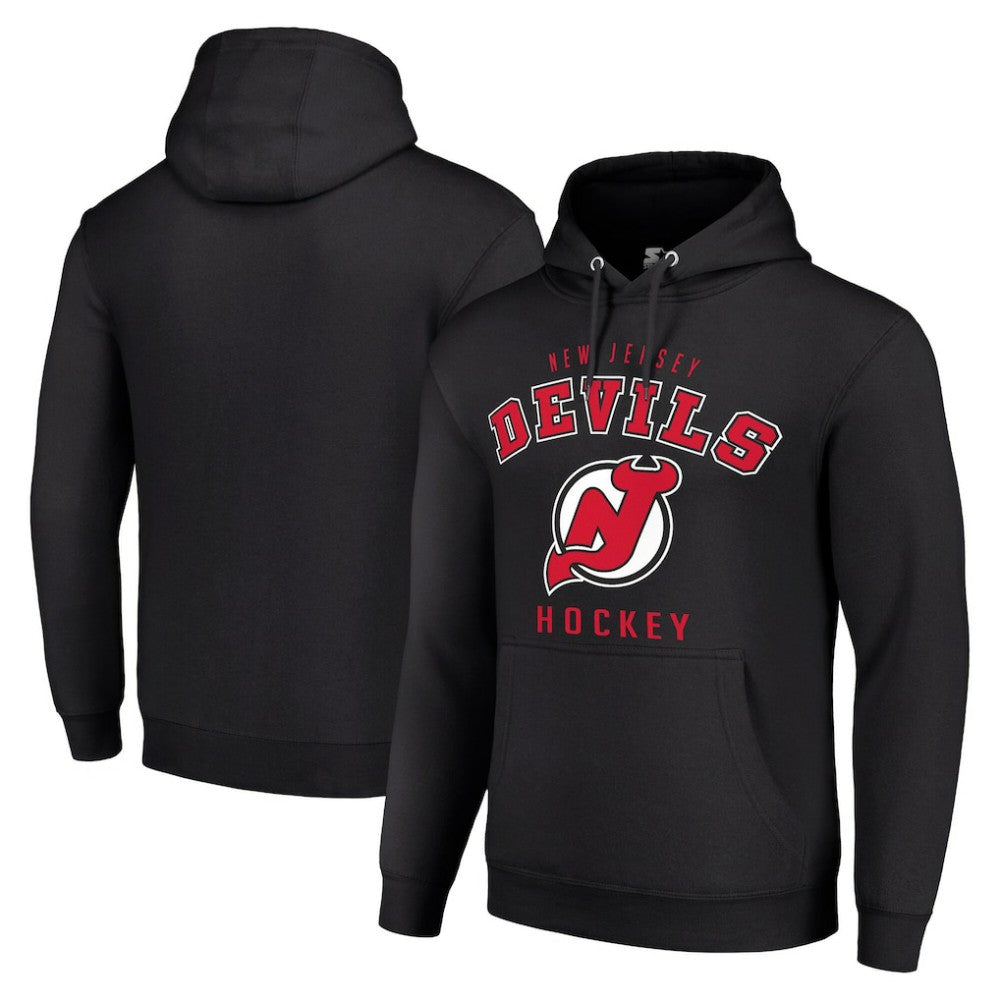 New Jersey Devils Starter Logo Pullover Hoodie Black