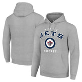 Winnipeg Jets Starter Logo Pullover Hoodie Heather Gray