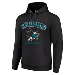 San Jose Sharks Starter Logo Pullover Hoodie Black